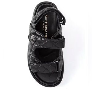 Kurt Geiger London black quilted Orso sandals (38.5)
